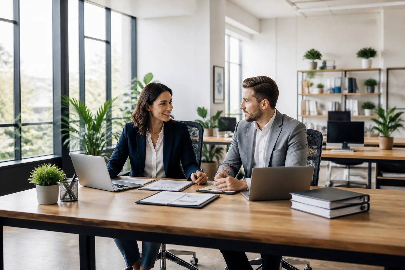 Collaboration au bureau moderne
