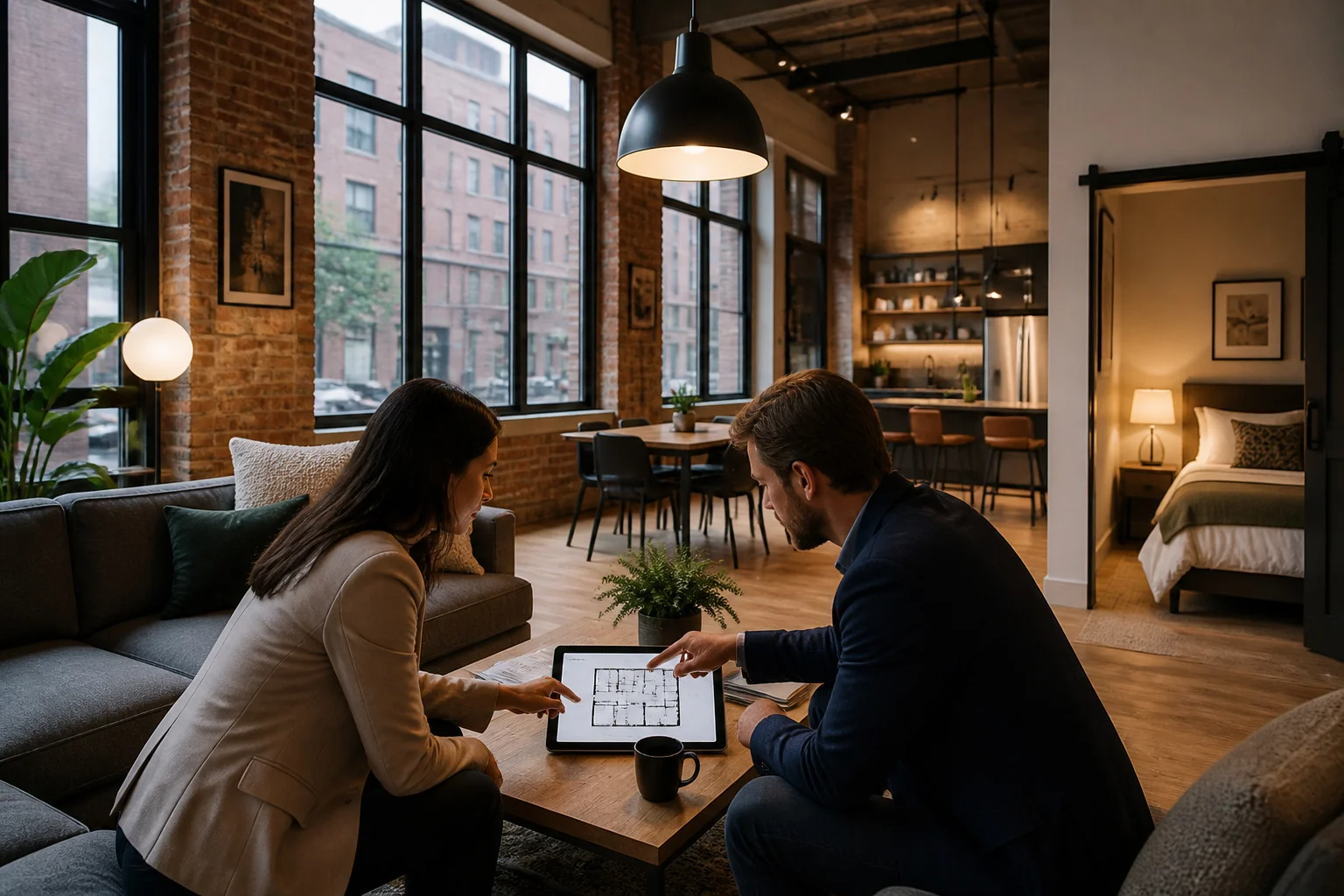Transformation dun espace commercial en airbnb moderne